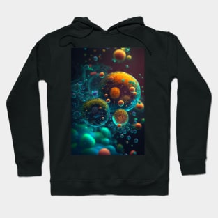 AquaCellular - Underwater Wonders, Microscopic Marvels, Liquid Life, Beneath the Surface Hoodie